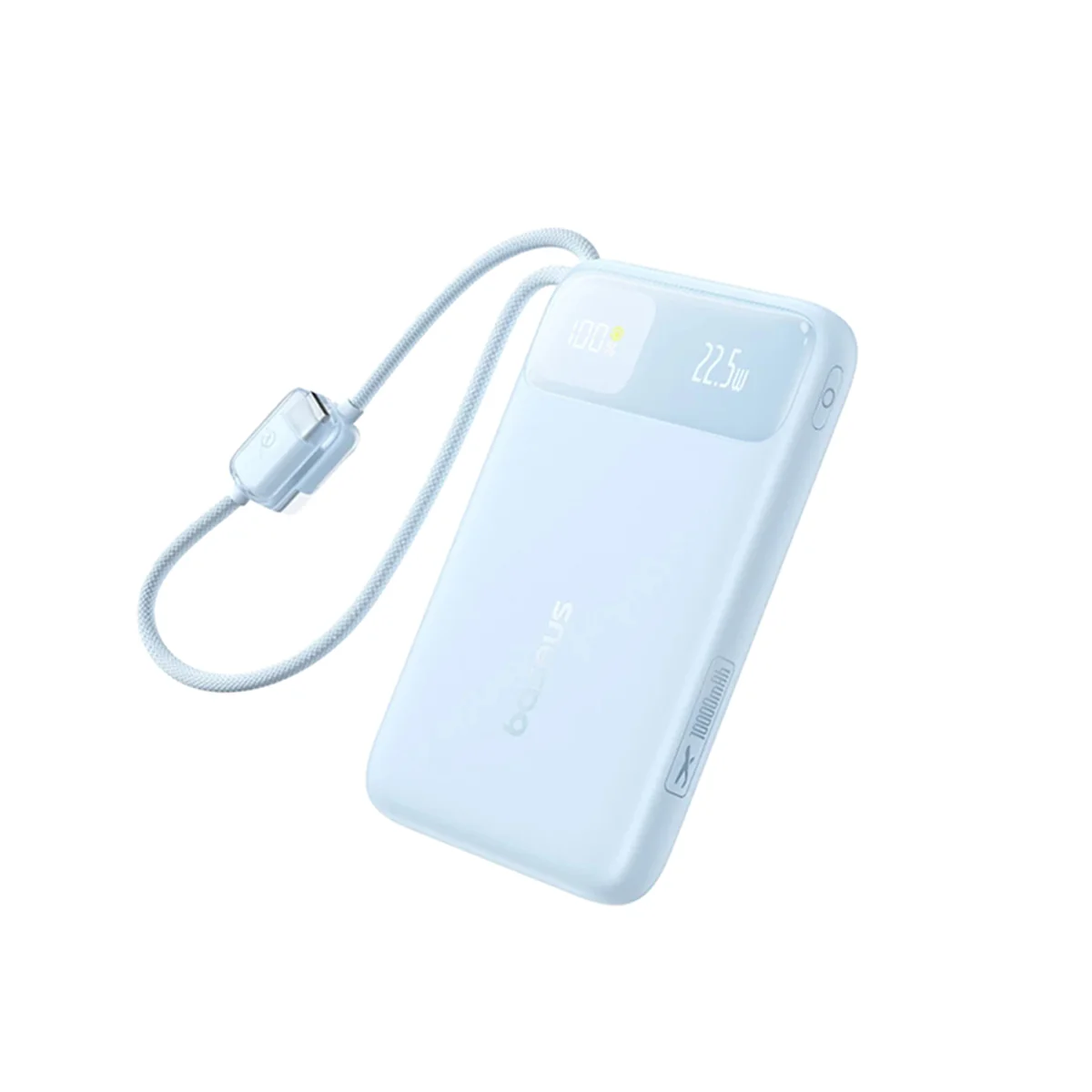 Baseus EnerFill FC11 Digital Display Power Bank with Dual Built-In USB-C Cables 10000mAh 22.5W (Cosmic Black, Beige, Galaxy Blue, Baby Pink) - Image 10