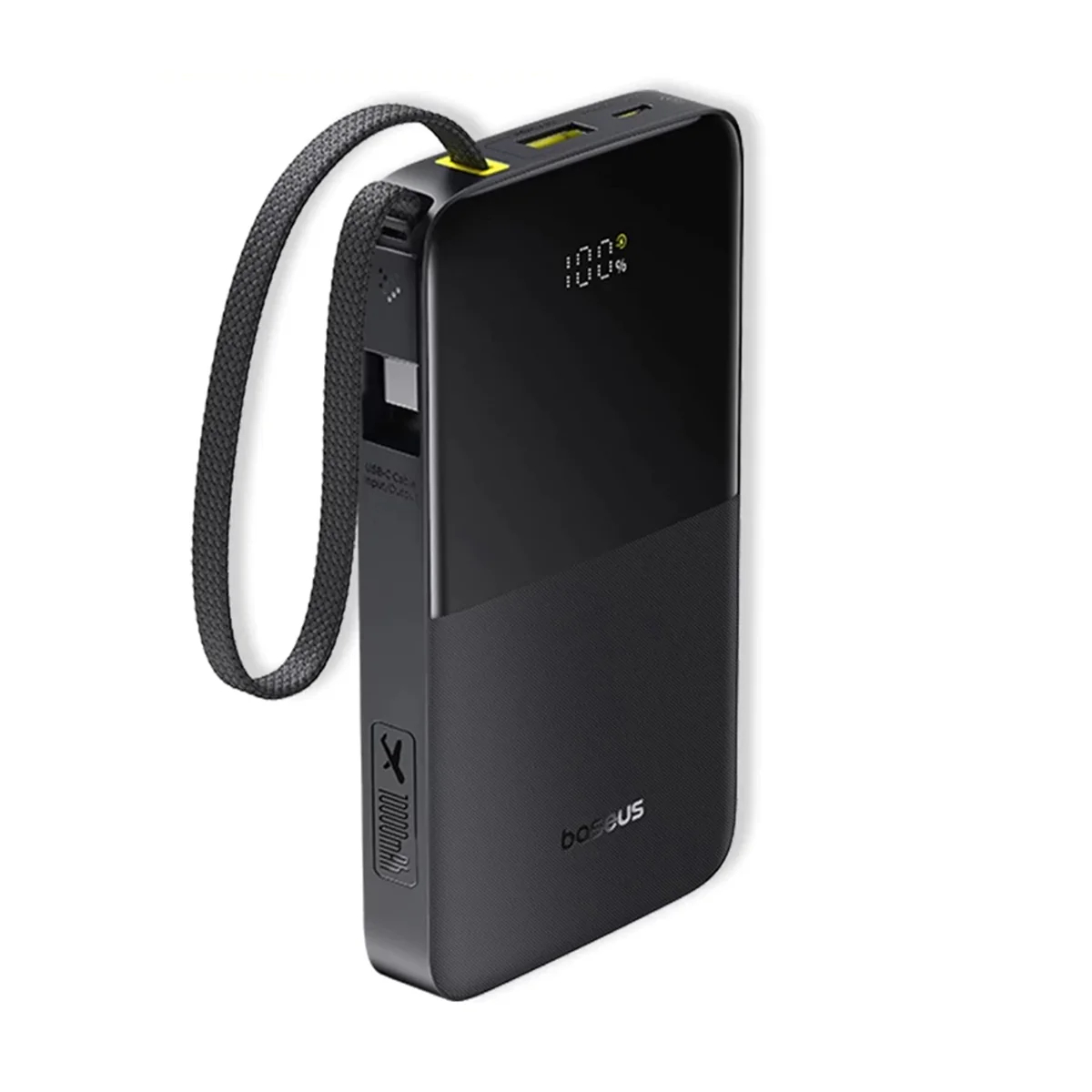 Baseus EnerFill FC51 Bipow 2 Pro Digital Display Power Bank with Built-in Cable 10000mAh 22.5W (Cosmic Black, Moon White) - Image 2