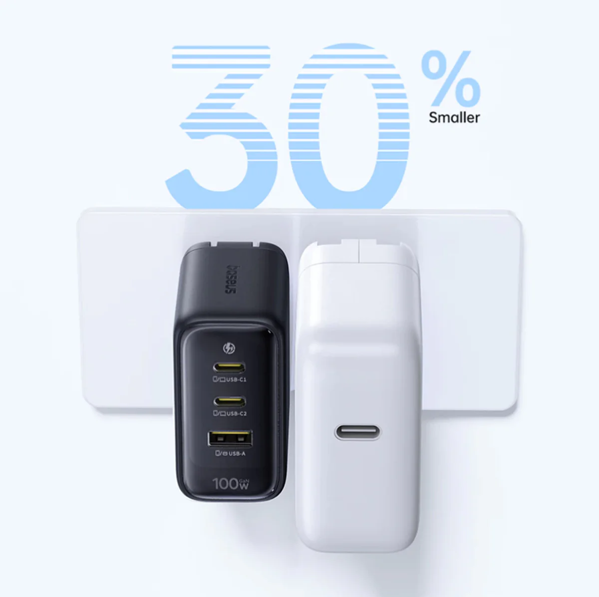 Baseus EnerFill FE22 Fast Charger 2C+U 100W (Cosmic Black) (E0124000) - Image 5