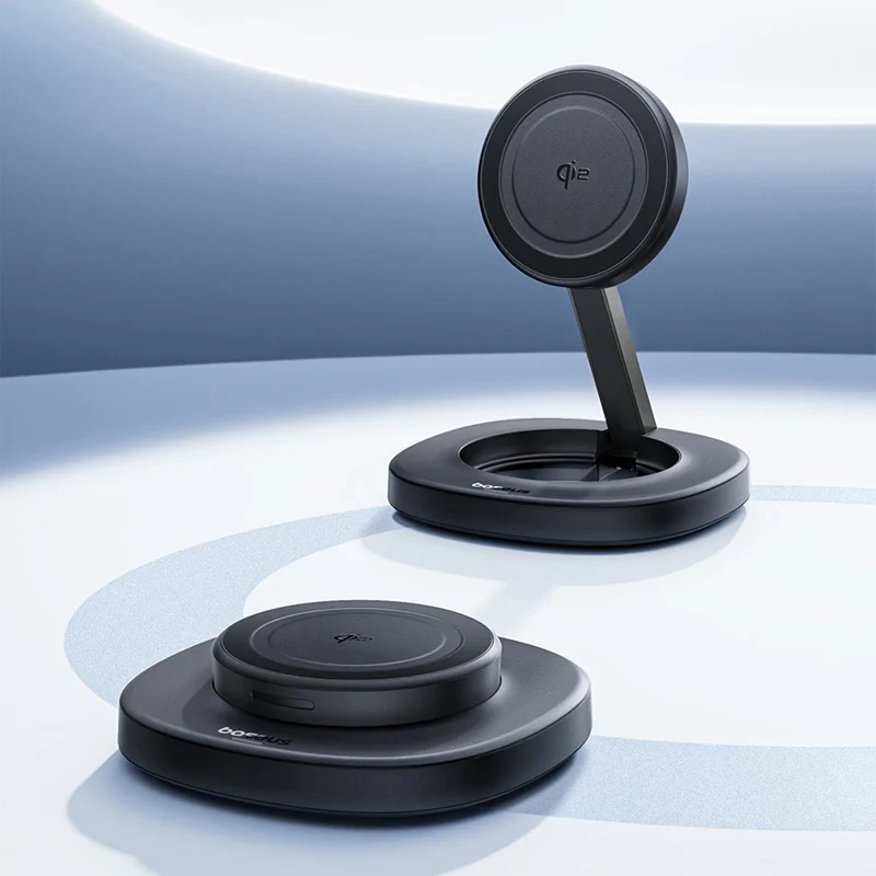 Baseus EnerFill FF11 Foldable Wireless Charger 15W includes USB-C to USB-C Data Cable 1M (Cosmic Black) (E0205200) - Image 2