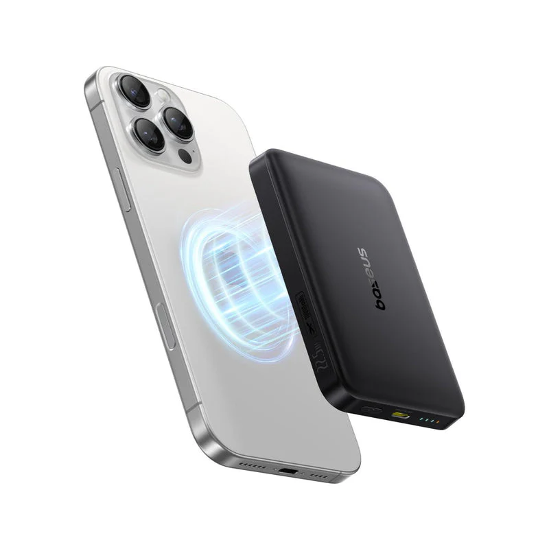 Baseus EnerFill FM12 Qi2 Magnetic Power Bank 10000mAh 22.5W includes Simple USB-C to USB-C Cable 20V/3A 30cm (Cosmic Black) (E0028500) - Image 3
