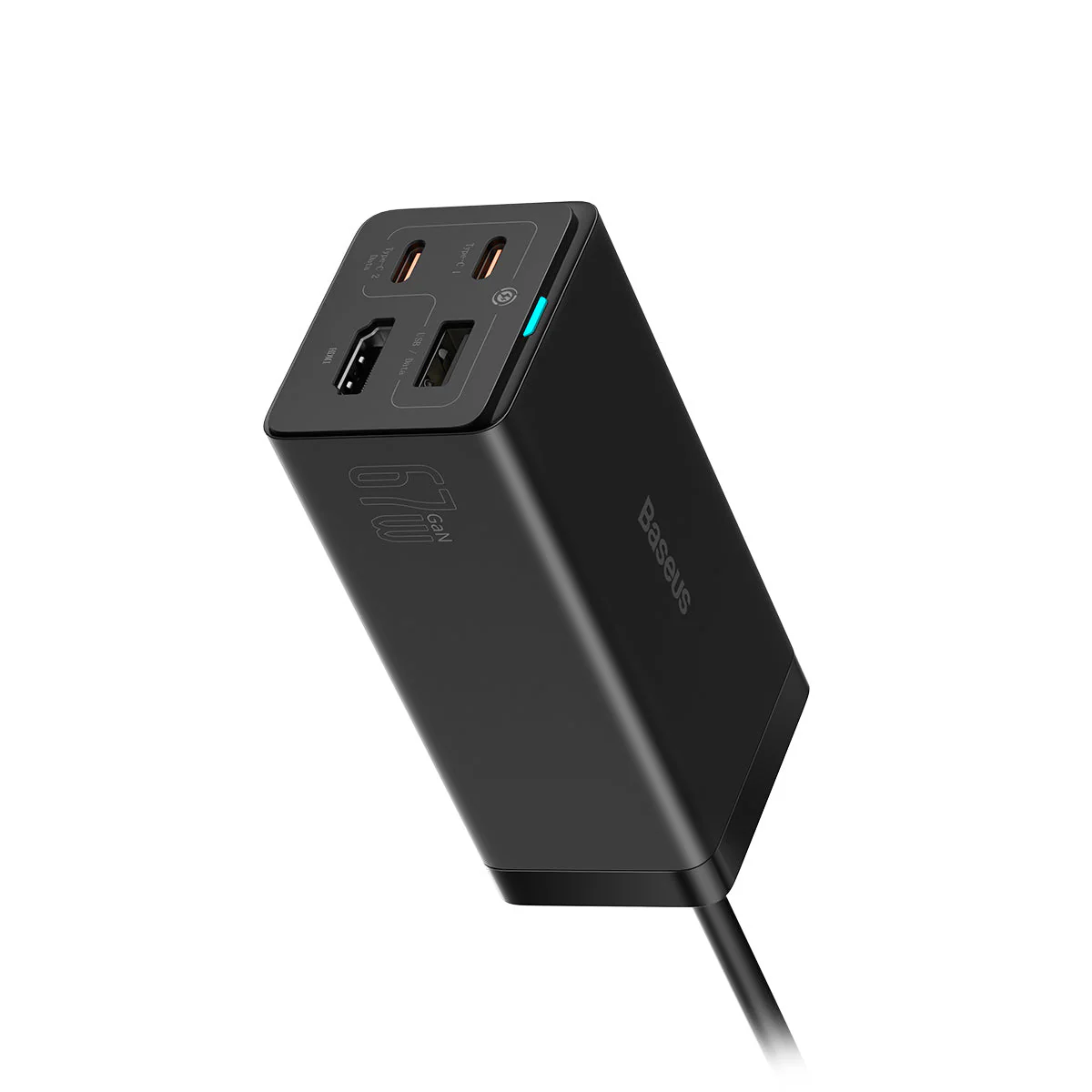 Baseus Gan5 Pro Desktop Fast Charger 1U+2C+HDMI 67W (Black) (CCGP110101) - Image 2