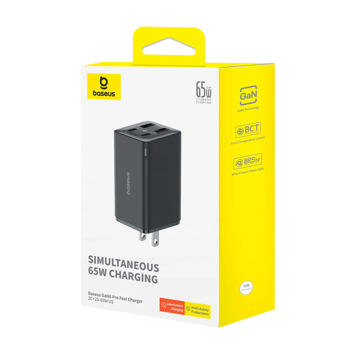 Baseus GaN6 Pro Fast Charger 2C+2U 65W (Cluster Black) (P10162702113-00) - Image 7