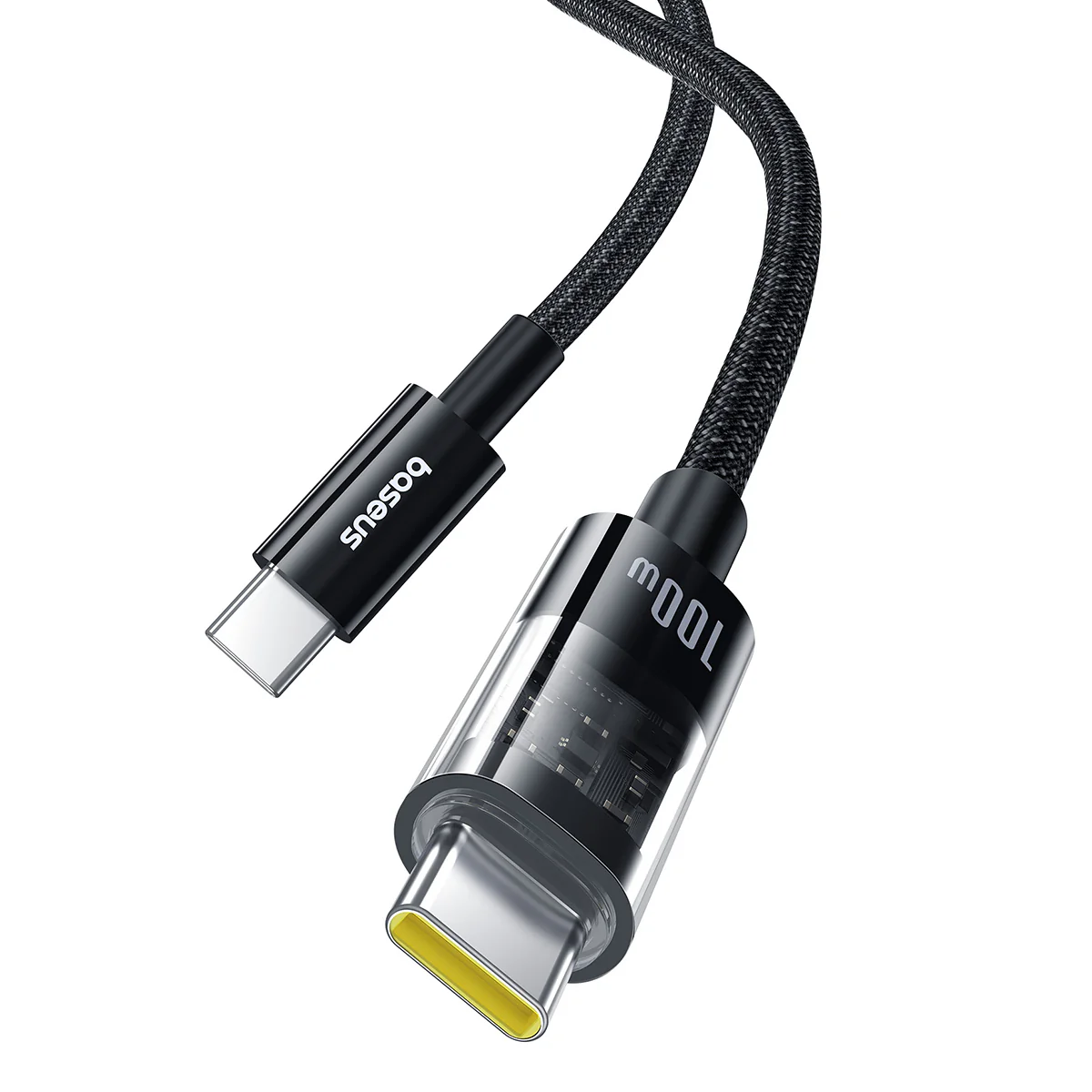 Baseus Gem Fast-Charging Data Cable USB-C to USB-C 100W 2M (Cluster Black) (P10373000111-01) - Image 2