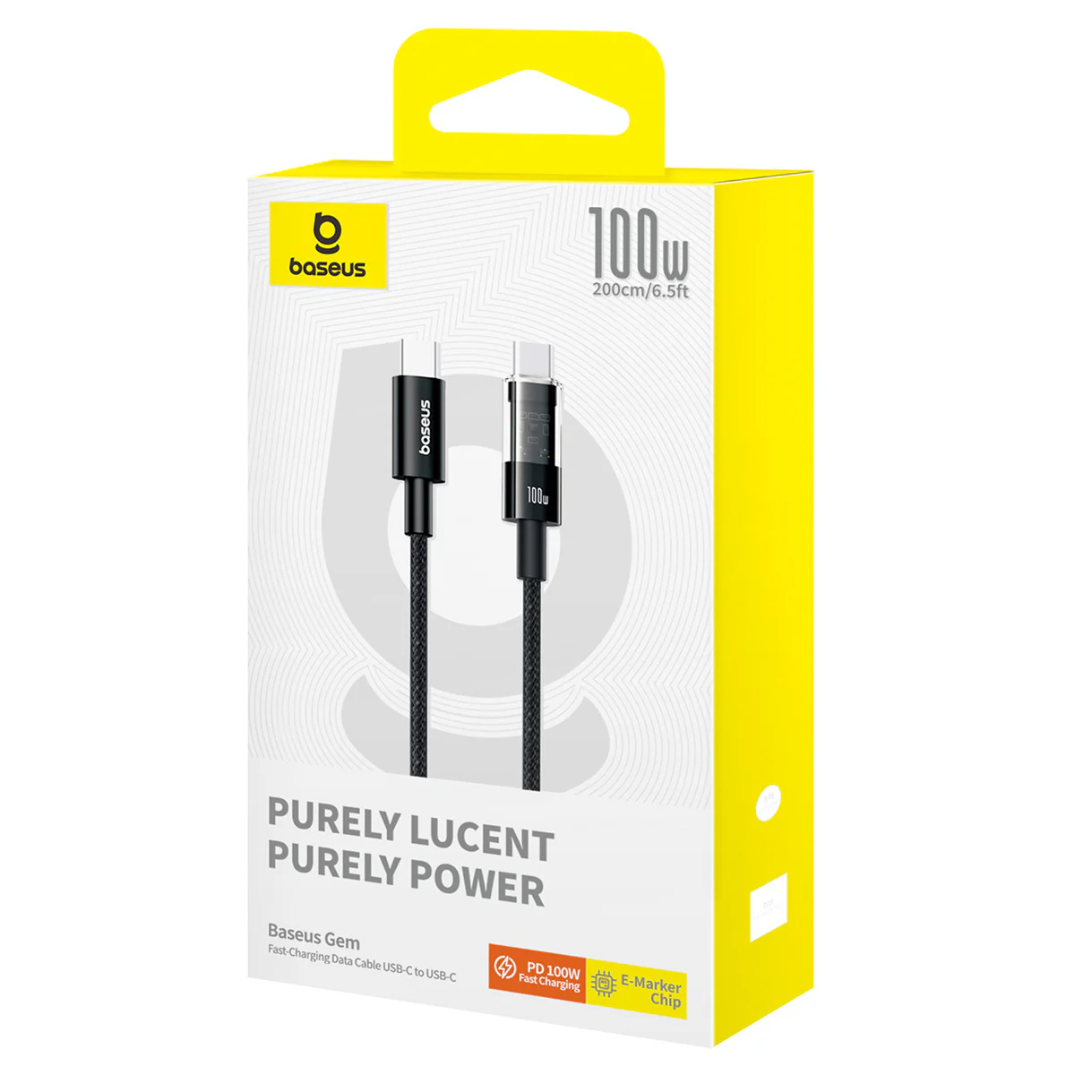 Baseus Gem Fast-Charging Data Cable USB-C to USB-C 100W 2M (Cluster Black) (P10373000111-01) - Image 7
