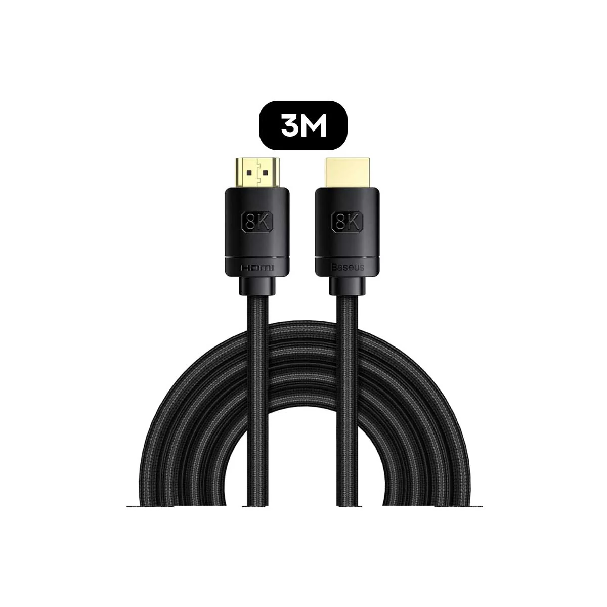Baseus High Definition Series HDMI 8K To HDMI 8K Adapter Cable (Black) (1m, 2m, 3m) (CAKGQ-J01, CAKGQ-K01, CAKGQ-L01) - Image 11