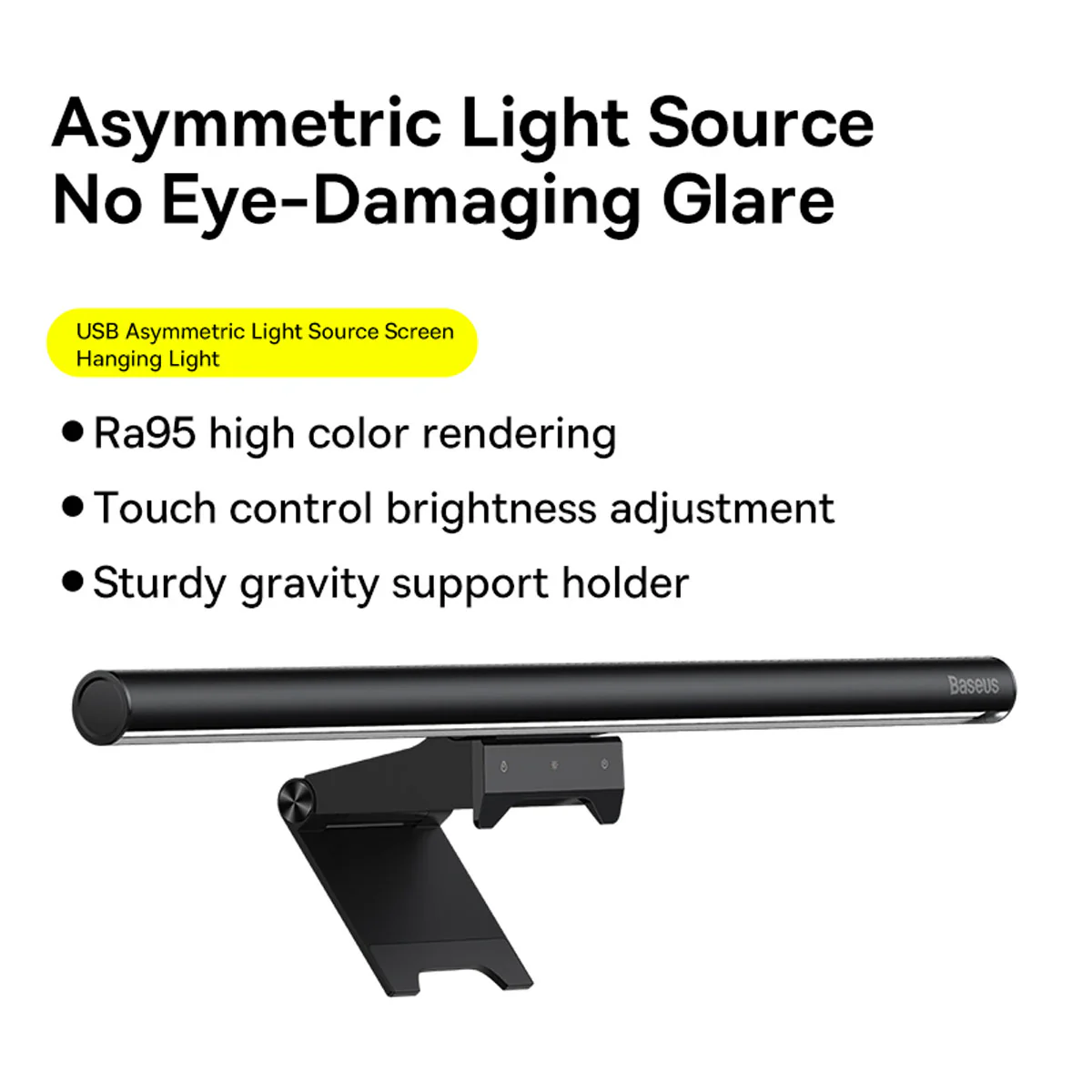 Baseus i-wok2 Series USB Asymmetric Light Source Screen Hanging Light Youth (Black) (DGIW000101) - Image 4