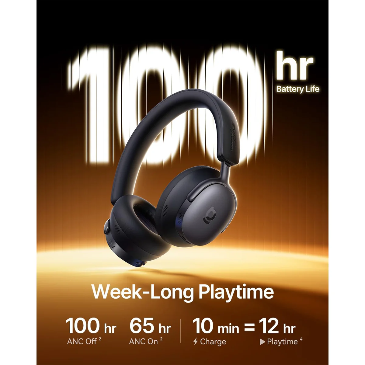 Baseus Inspire XH1 Wireless Noise Cancelling Headphone with Sound by Bose (Cosmic Black, Starlight Off-White, Sunset Coral, Twilight Blue) - Image 6