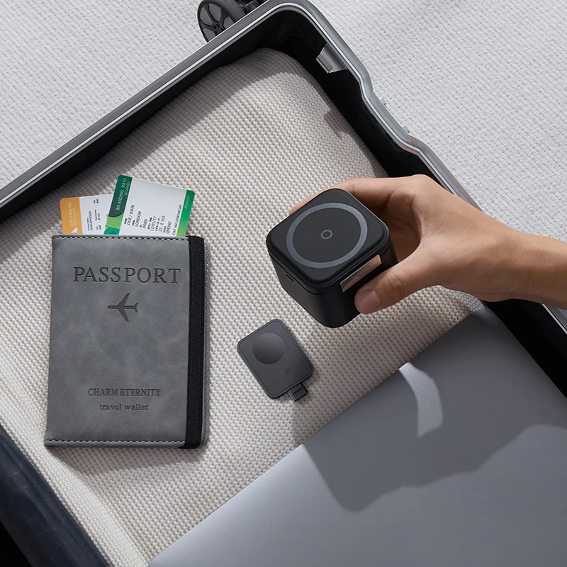 Baseus MagPro 3-in-1 Magnetic Wireless Charger Includes MagPro Magnetic Wireless Charger for E-Watch 25W (Cosmic Black) (P10264100123-01) - Image 8