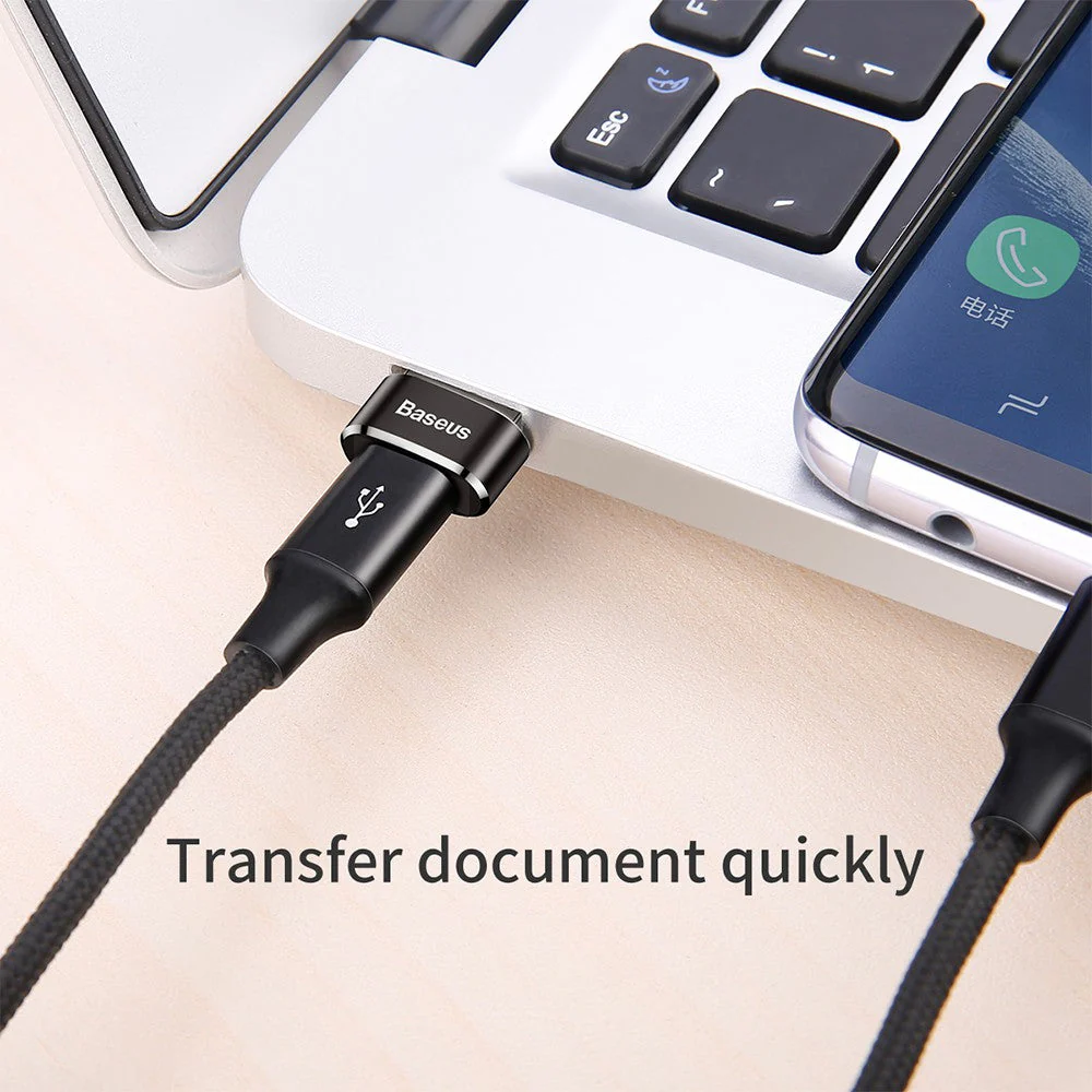 Baseus Mini Type-C Female to USB Male Adapter Converter (Black) (CAAOTG-01) - Image 8