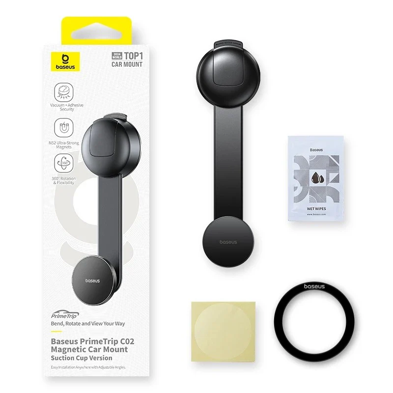 Baseus PrimeTrip C02 Magnetic Car Mount Suction Cup Version (Cosmic Black) (C0013100) - Image 9