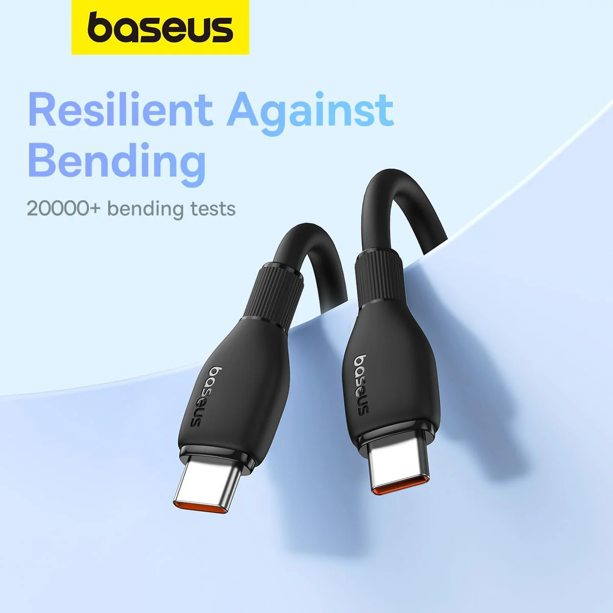 Baseus Pudding Series Fast Charging Cable Type-C to Type-C 100W (Cluster Black) (1.2M, 2M) (P10355702111-00, P10355702111-01) - Image 8