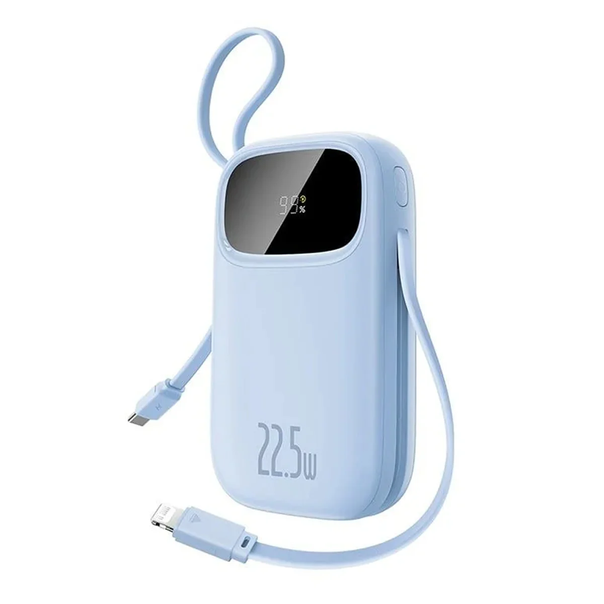 Baseus QPow 3 Digital Display Fast-Charging Power Bank with Built-in USB-C + iP Cable 20000mAh 22.5W (Comic Black, Galaxy Blue, Nebula Purple, Moon White) - Image 10