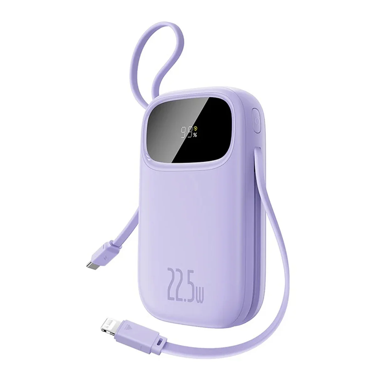 Baseus QPow 3 Digital Display Fast-Charging Power Bank with Built-in USB-C + iP Cable 20000mAh 22.5W (Comic Black, Galaxy Blue, Nebula Purple, Moon White) - Image 11