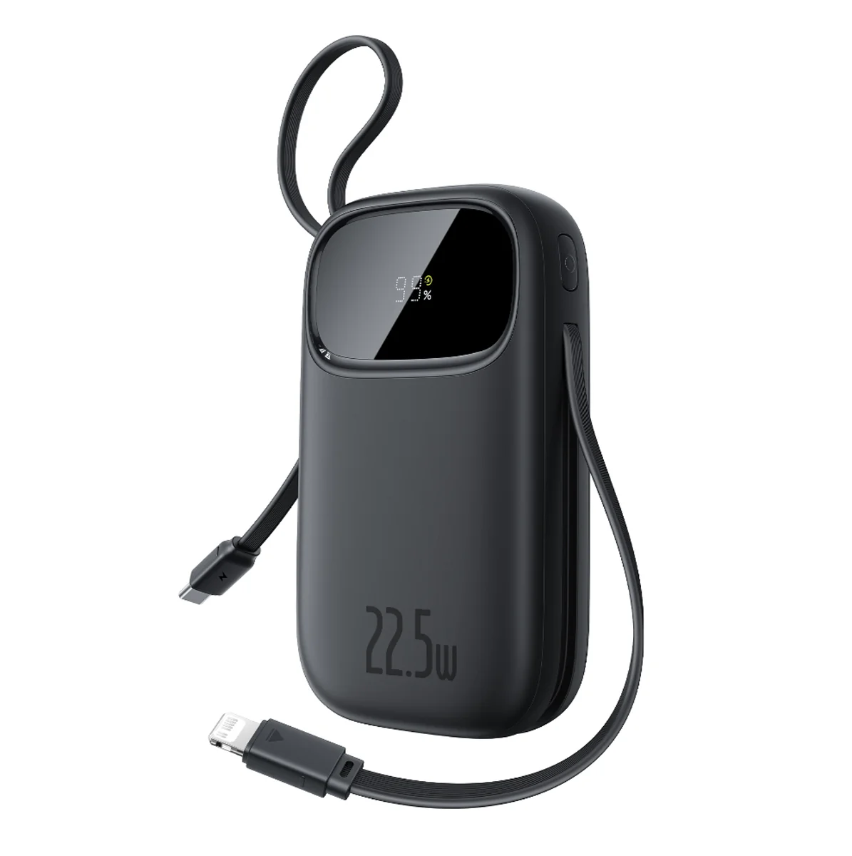 Baseus QPow 3 Digital Display Fast-Charging Power Bank with Built-in USB-C + iP Cable 20000mAh 22.5W (Comic Black, Galaxy Blue, Nebula Purple, Moon White) - Image 12