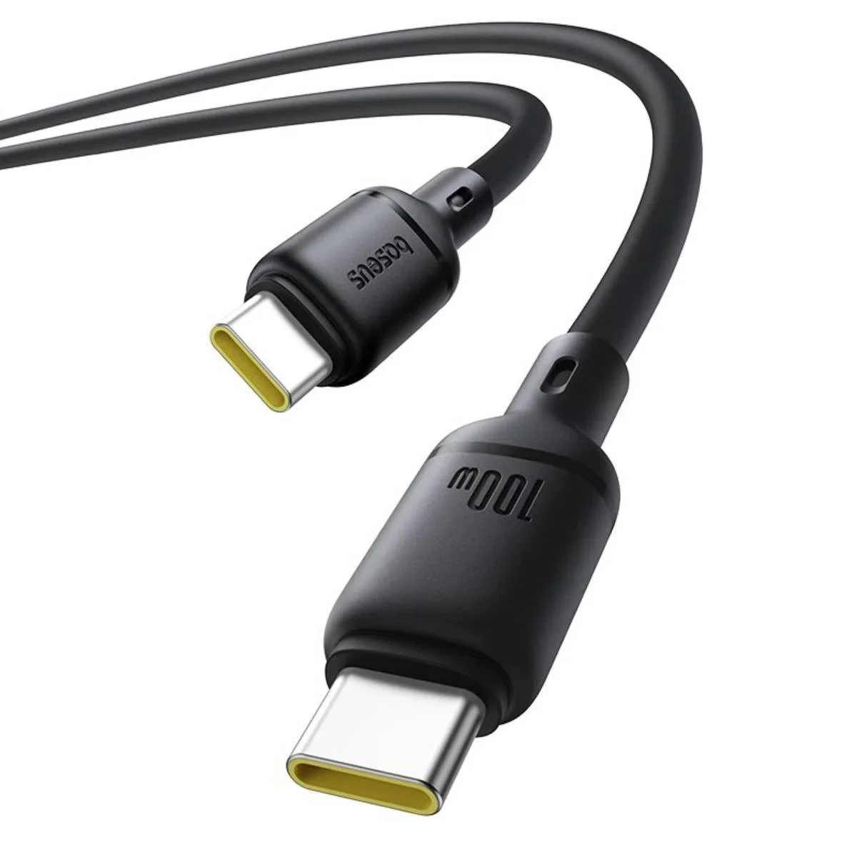 Baseus Silky Series Fast Charging Cable USB-C to USB-C 100W (1M, 2M) (Cluster Black) - Image 4