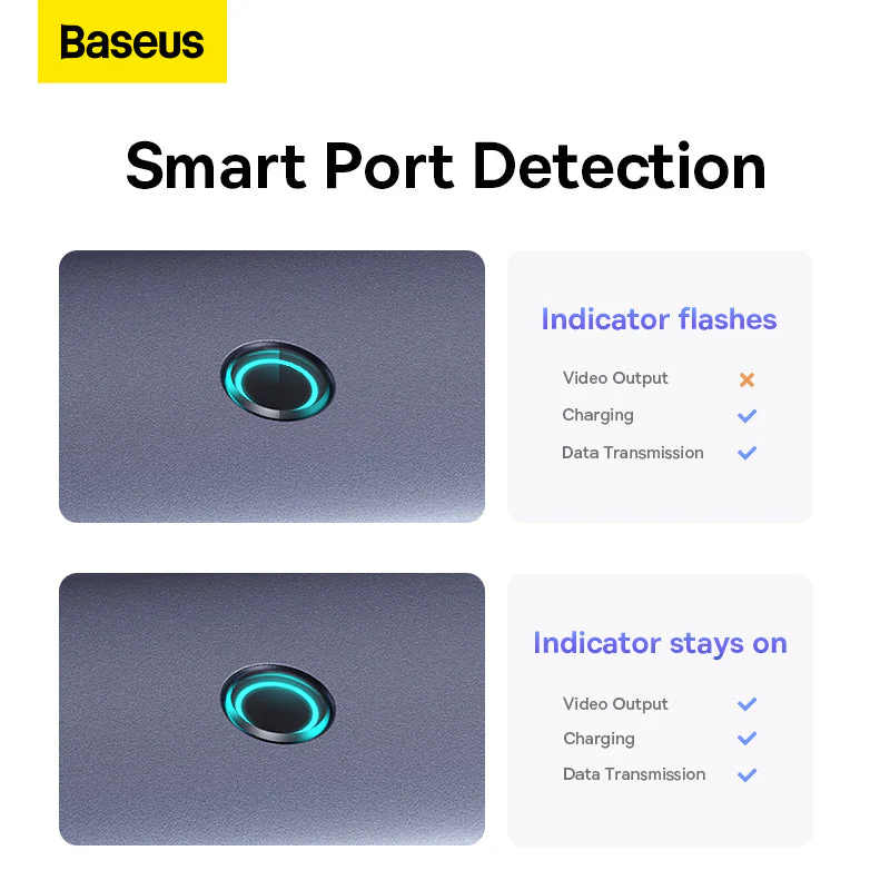 Baseus UltraJoy Series 5-Port Hub Docking Station USB-C to HDMI 4K@30Hz + 3xUSB-C 3.0 + PD (Space Grey) (B00052801811-00) - Image 10