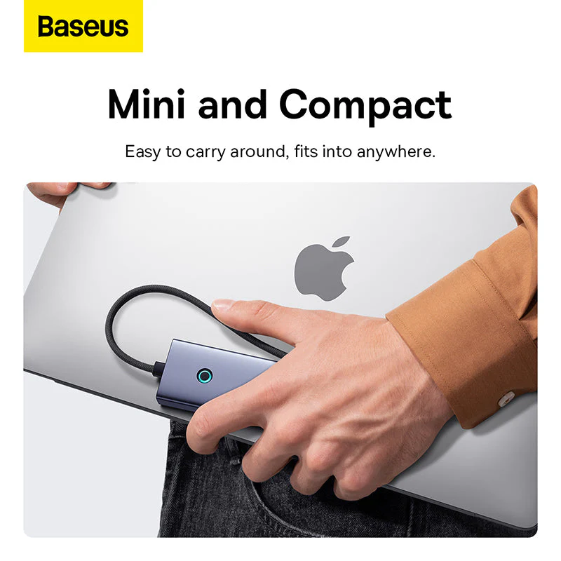 Baseus UltraJoy Series 5-Port Hub Docking Station USB-C to HDMI 4K@30Hz + 3xUSB-C 3.0 + PD (Space Grey) (B00052801811-00) - Image 13