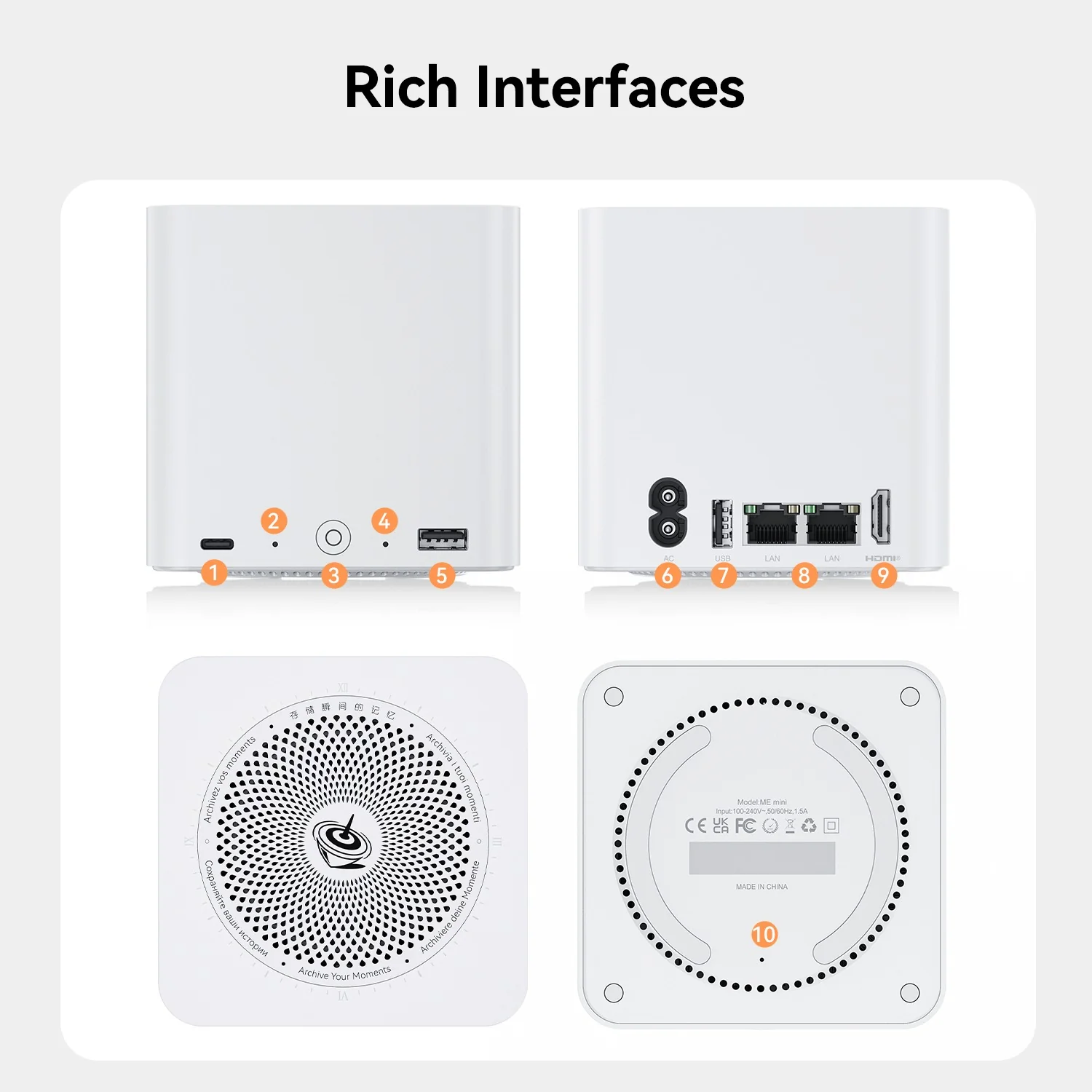 Beelink ME Mini 6-Slot Home Storage NAS Mini PC Intel Twin Lake N150 Processor 12GB RAM 64GB SSD Windows 11 Home (Pearl White) - Image 24