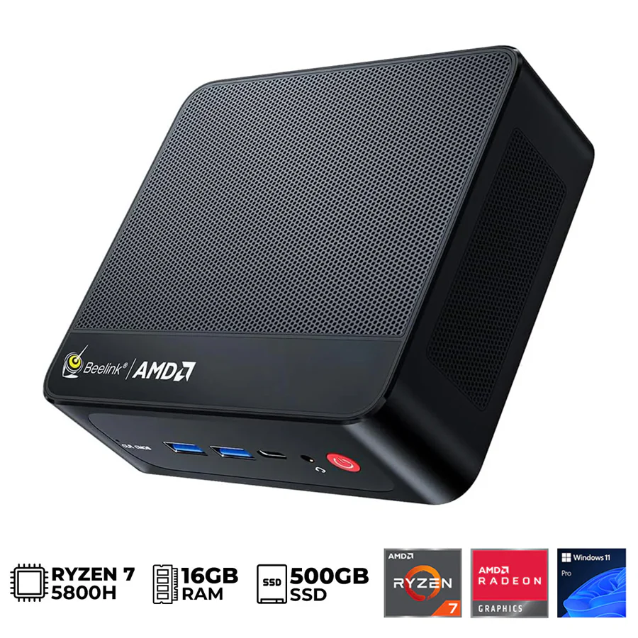 Beelink SER5 Pro AMD Ryzen 7 Pro 5850U Processor (16GB+500GB | 32GB+1TB) Windows 11 Pro Mini PC (Black) - Image 8
