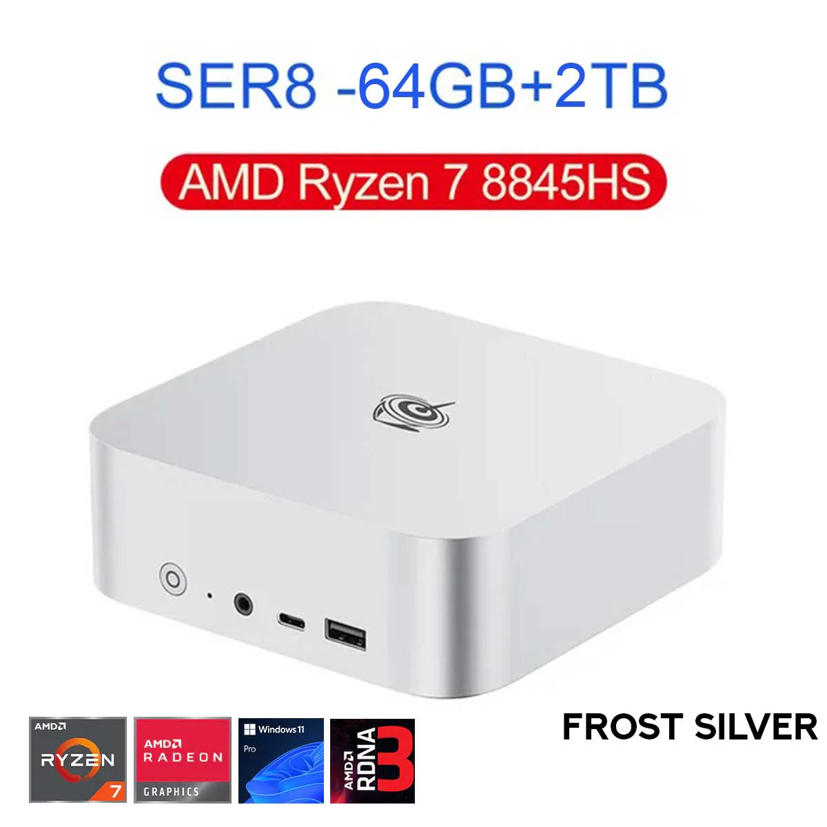 Beelink SER8 AMD Ryzen 7 8845HS Processor (32GB RAM+1TB SSD) (64GB RAM+2TB SSD) Windows 11 Pro Mini PC (Frost Silver, Space Grey) - Image 29