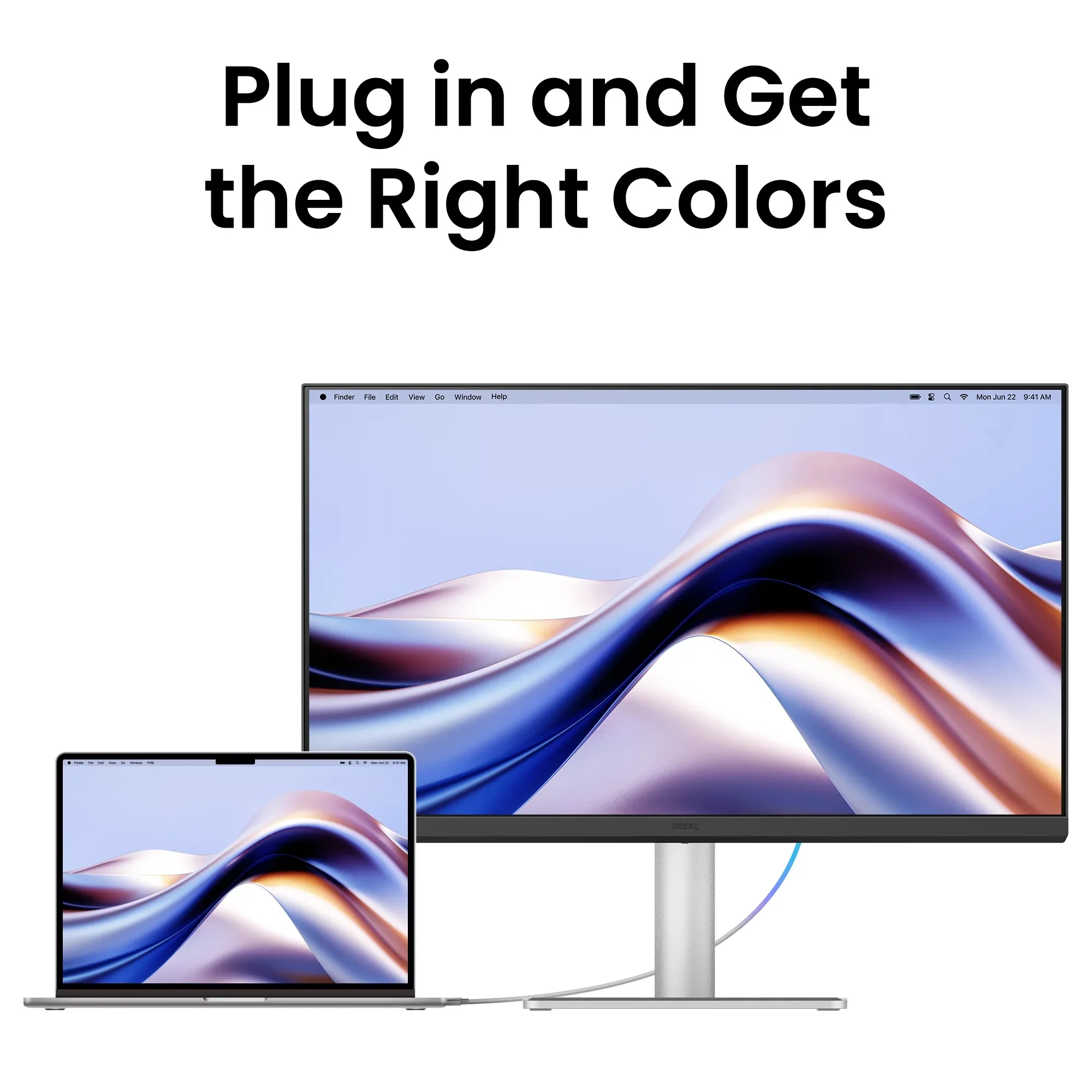 BenQ MA270S 27" IPS (5120x2880) 70Hz 5ms 5K HDR10 Nano Gloss Monitor For MacBook with Tilt/ Height/ Swivel/ Pivot Adjustment - Image 9