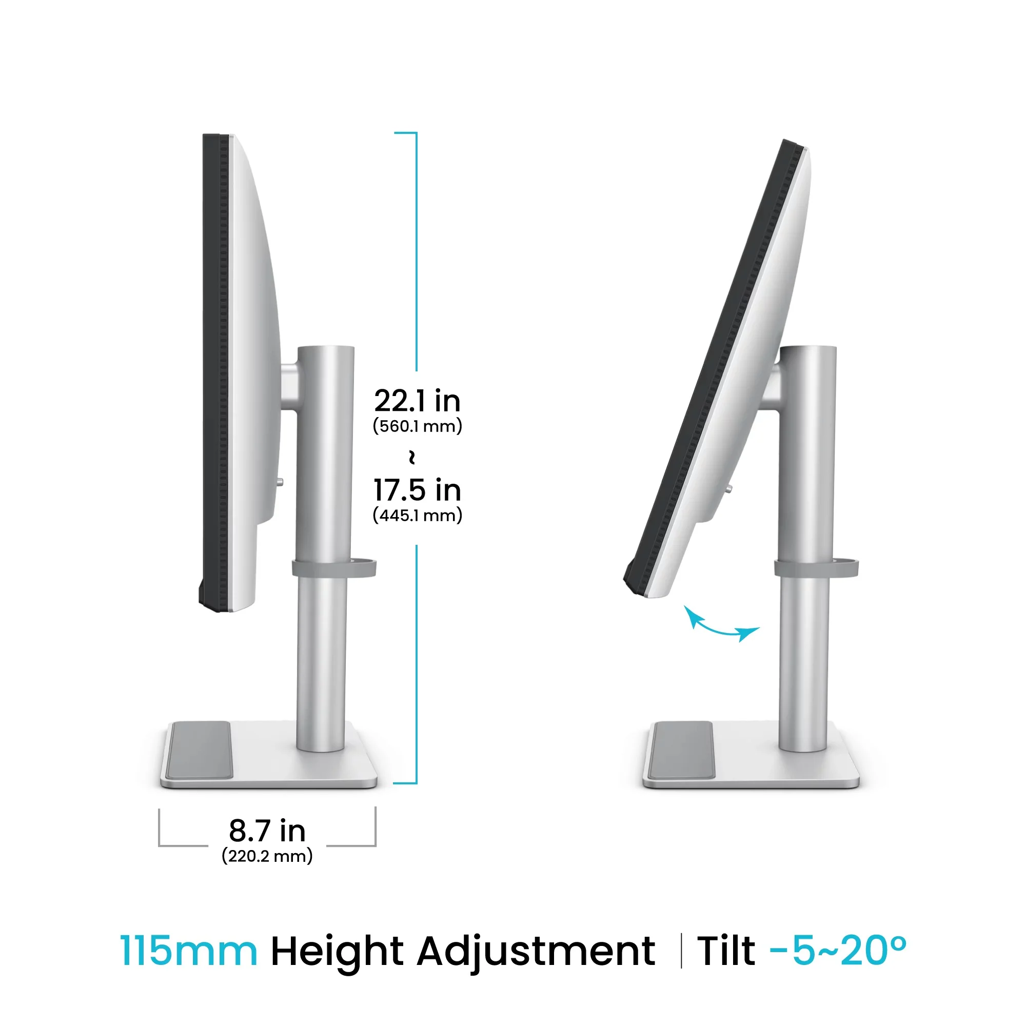 BenQ MA270UP 27" IPS (3840x2160) 60Hz 5ms 4K HDR10 Nano Gloss Monitor For MacBook with Tilt/ Height/ Swivel/ Pivot Adjustment - Image 8