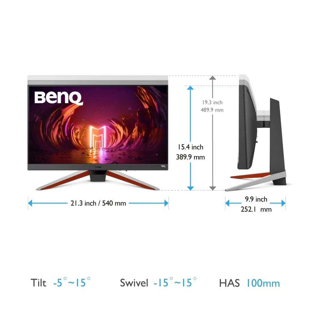 BenQ Mobiuz EX240 23.8" FHD IPS 1MS 165HZ Gaming Monitor - Image 5