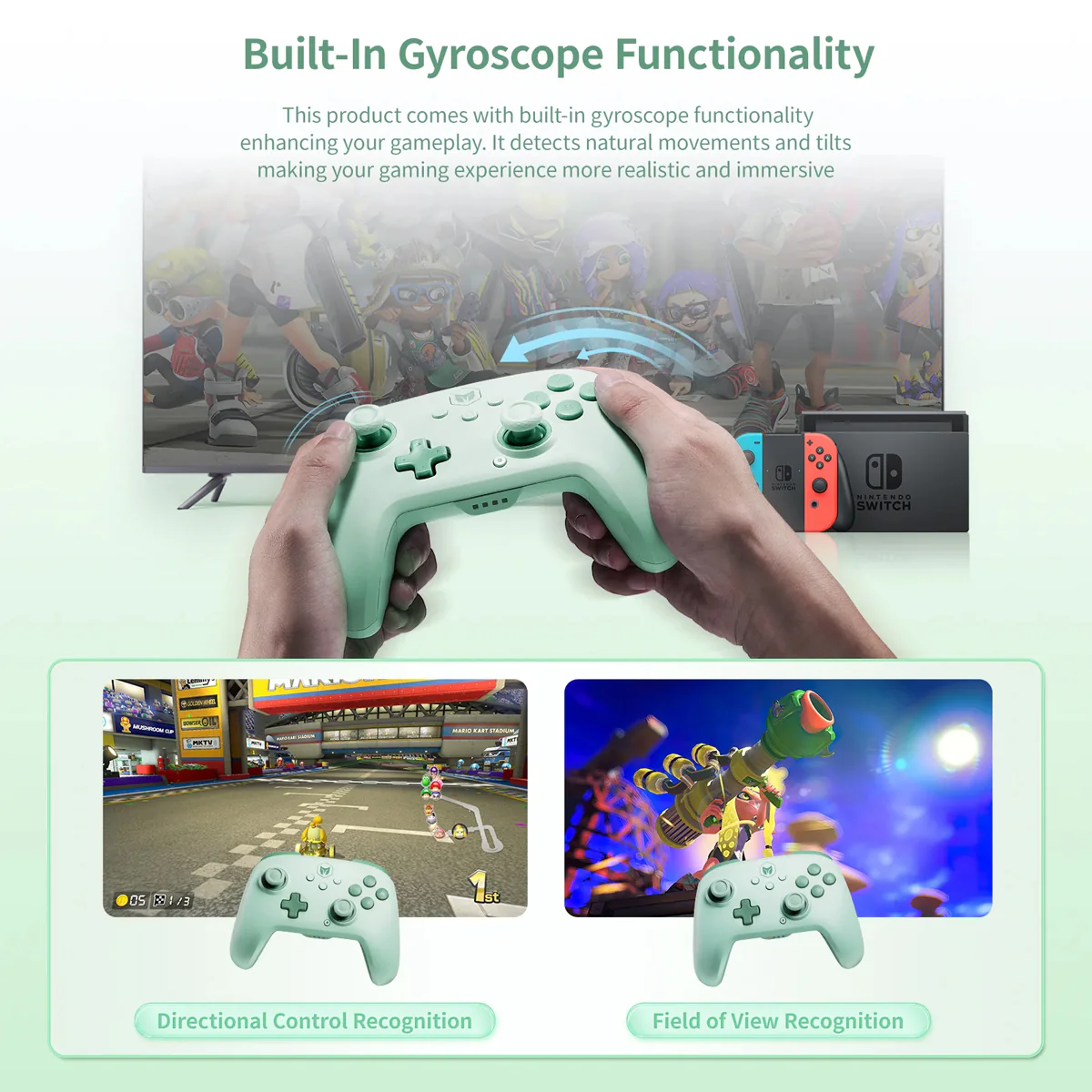 Bigbig Won Choco Wireless Gaming Controller for Switch / Win 10&11 / Android / iOS (Pink, Grey, Blue, Green) - Image 10