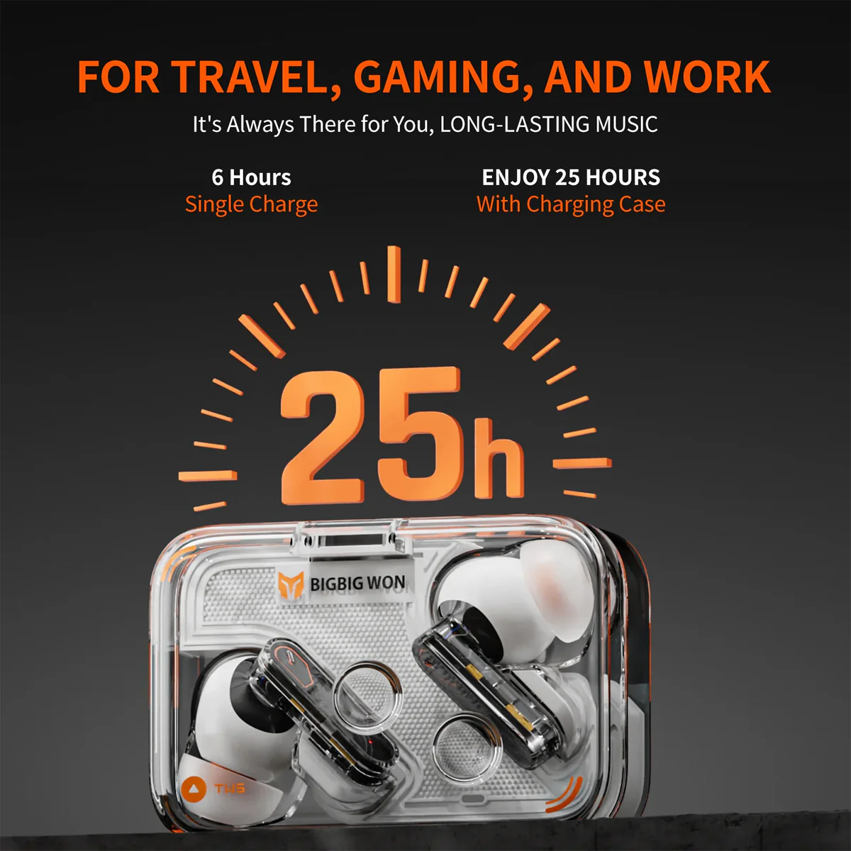 Bigbig Won Halo Buds TWS Earphone (White, Purple) - Image 5