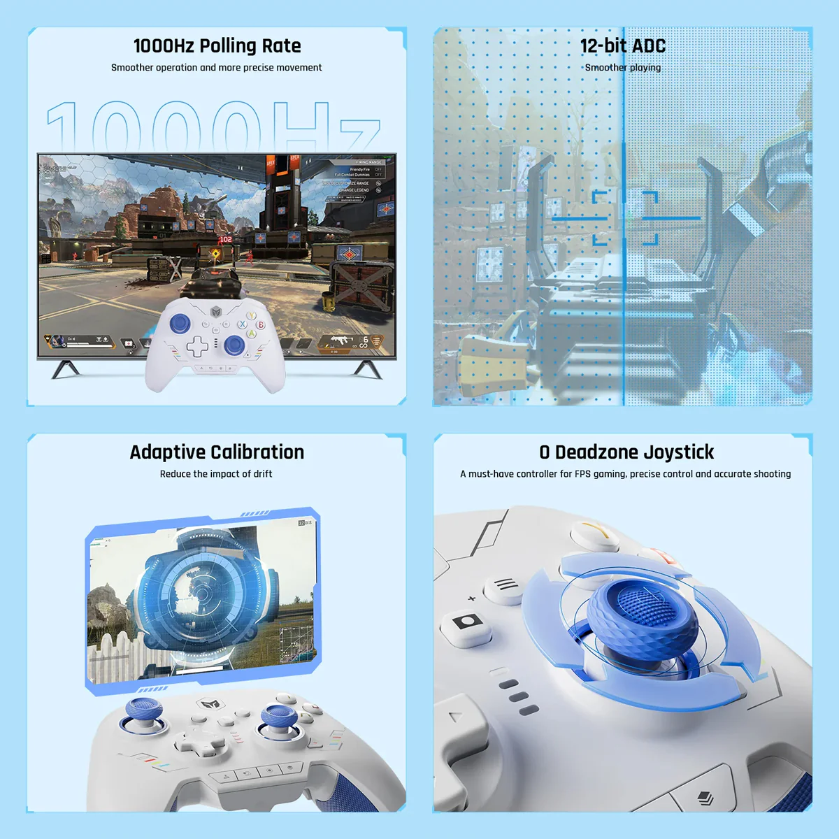 Bigbig Won Rainbow 2 SE Wireless Gaming Controller for Win 10&11 / Switch / Android / iOS (Blue, Pink, Green) - Image 11