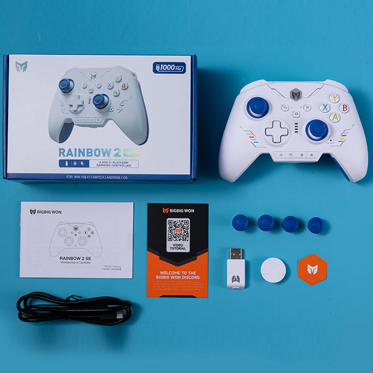 Bigbig Won Rainbow 2 SE Wireless Gaming Controller for Win 10&11 / Switch / Android / iOS (Blue, Pink, Green) - Image 3