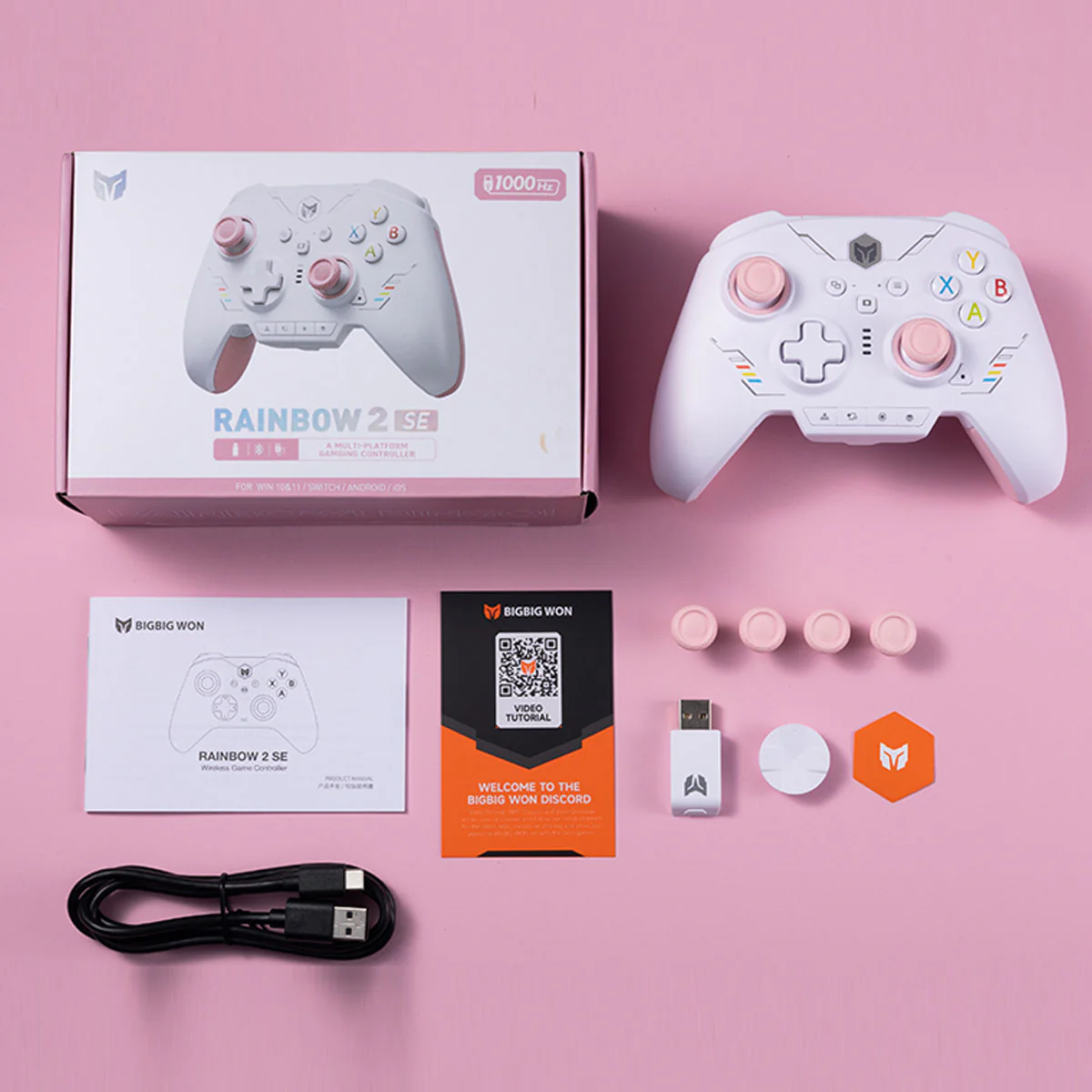 Bigbig Won Rainbow 2 SE Wireless Gaming Controller for Win 10&11 / Switch / Android / iOS (Blue, Pink, Green) - Image 5
