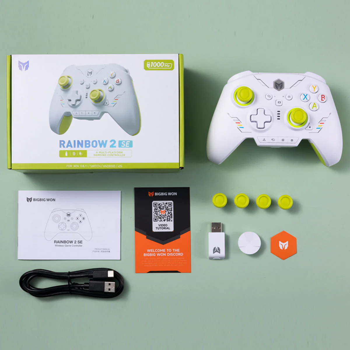 Bigbig Won Rainbow 2 SE Wireless Gaming Controller for Win 10&11 / Switch / Android / iOS (Blue, Pink, Green) - Image 7