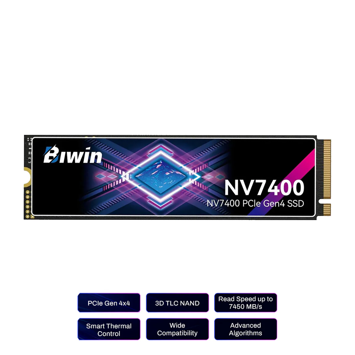 Biwin Opal NV7400 1TB NVMe 2.0 M.2 2280 PCIe Gen4 SSD (BNV740001TB-RGX)