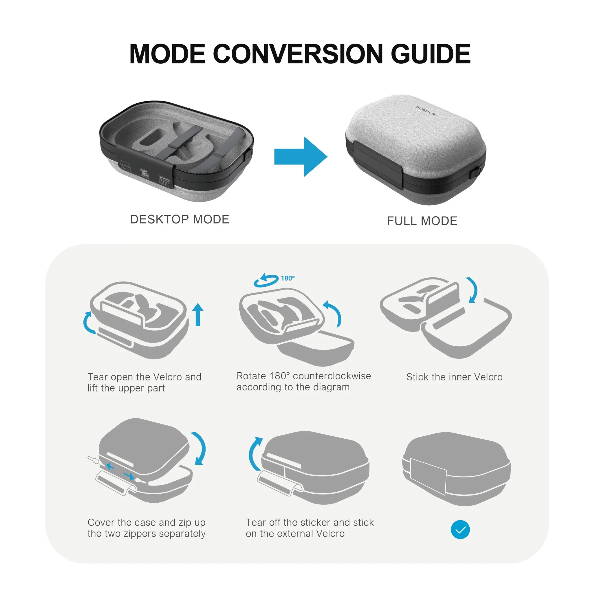 BoboVR C3 Carrying Case Compatible with Meta Quest 3 (Grey) - Image 2