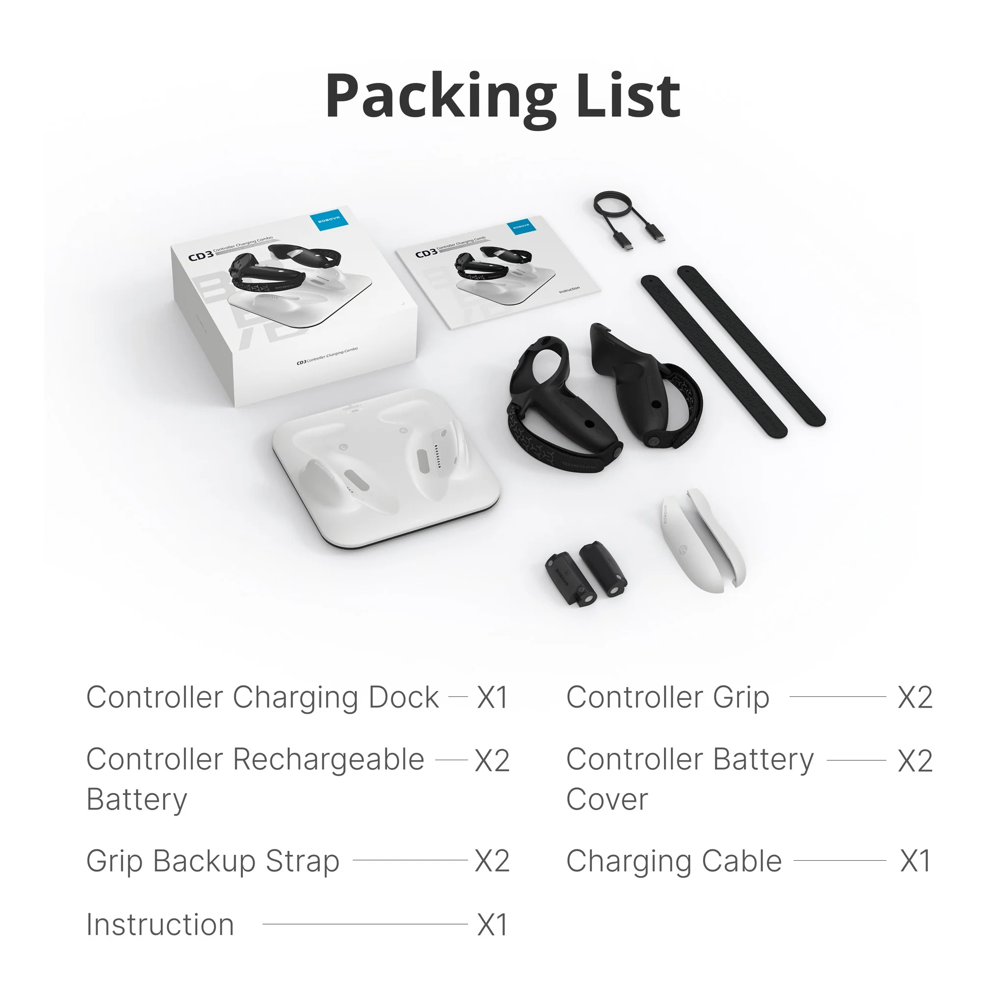 BoboVR CD3 Controller Charging Combo for Meta Quest 3/3S - Image 7