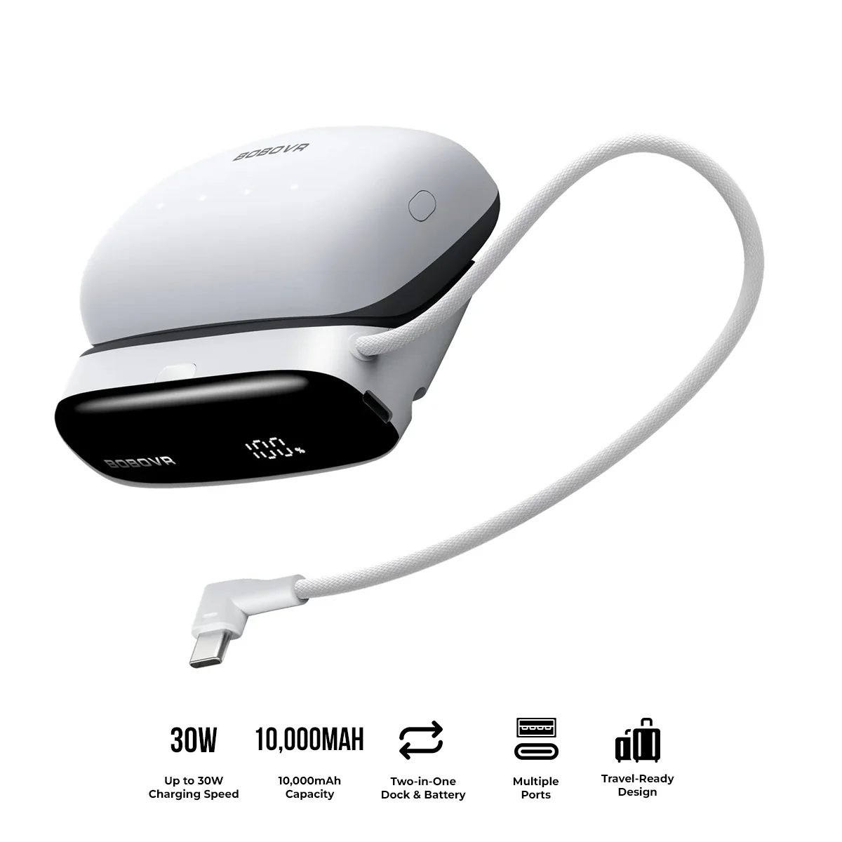 BoboVR PD100 Two-in-One Charging Dock & Power Bank includes B100 10000mAH 30W Battery