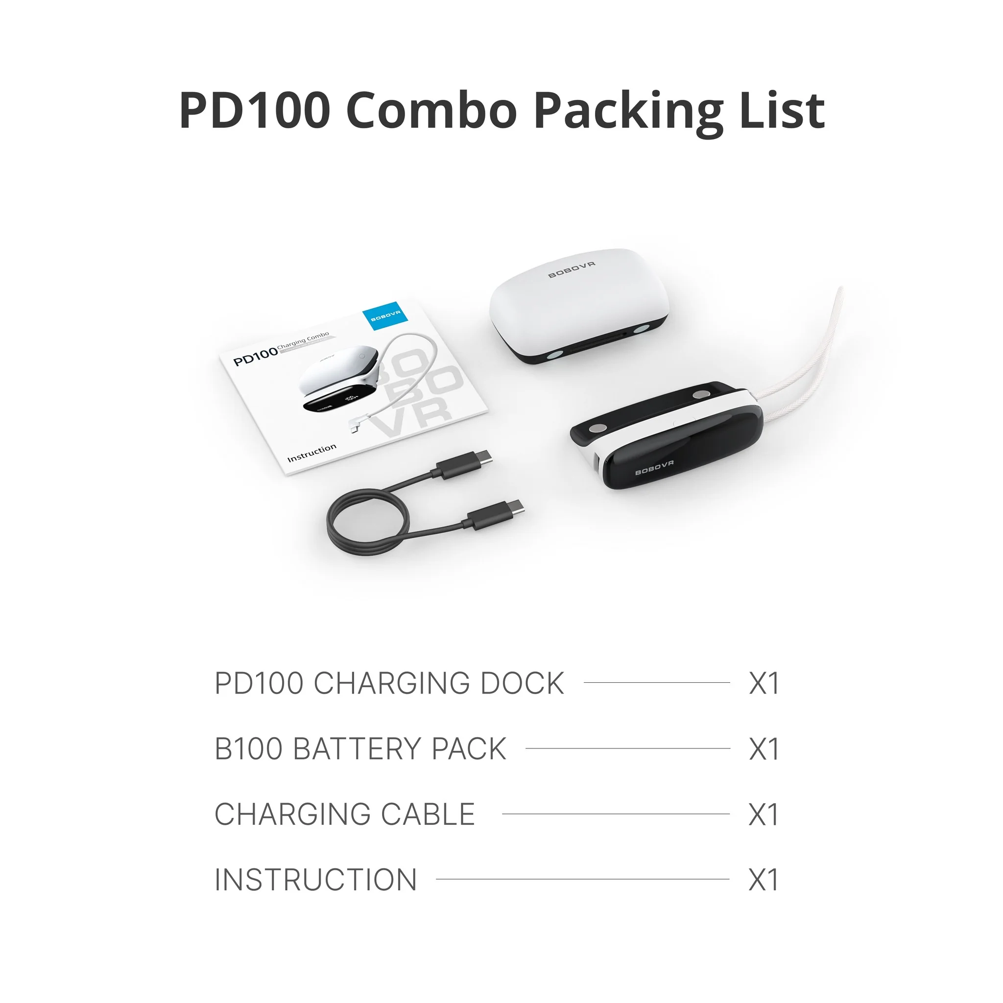 BoboVR PD100 Two-in-One Charging Dock & Power Bank includes B100 10000mAH 30W Battery - Image 8