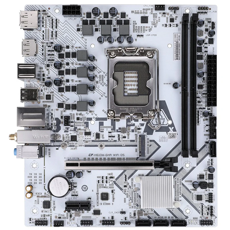 ColorFul Battle-AX H610M-GHA Wifi D5 V20 Motherboard (White) - Image 5