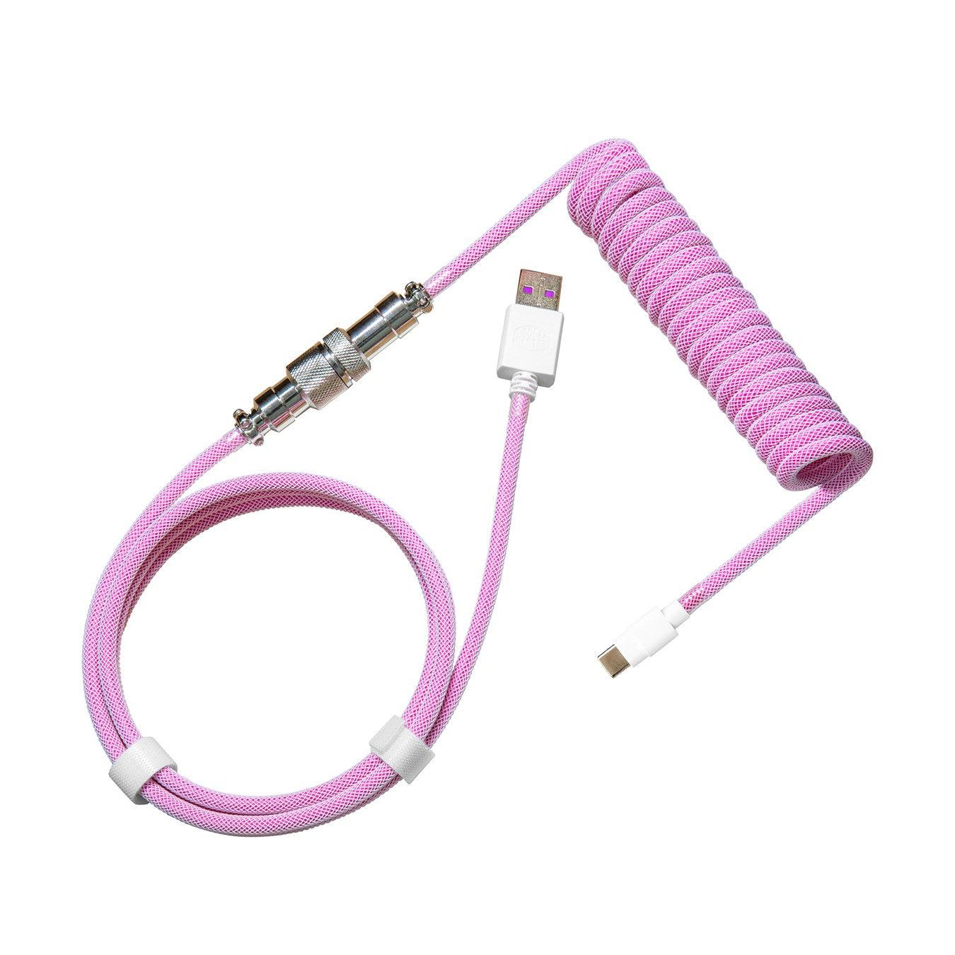 Cooler Master Coiled Keyboard Cable (Candy Magenta) KB-CMZ1 - Image 2
