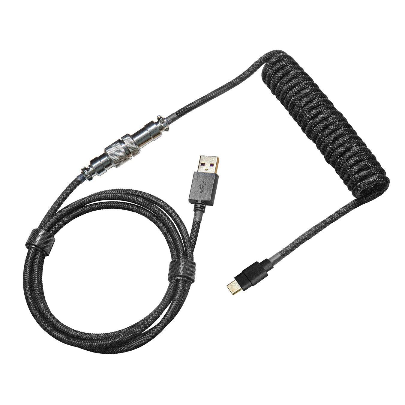 Cooler Master Coiled Keyboard Cable (Shadow Black) KB-CBZ1 - Image 2
