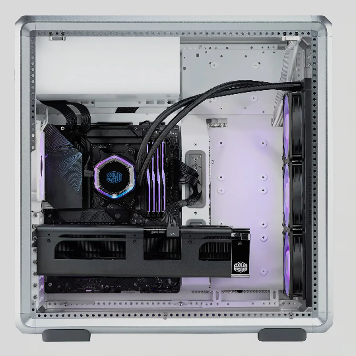Cooler Master MasterFrame 600 Mesh ATX Mid-Tower PC Case (Black, Silver) - Image 4