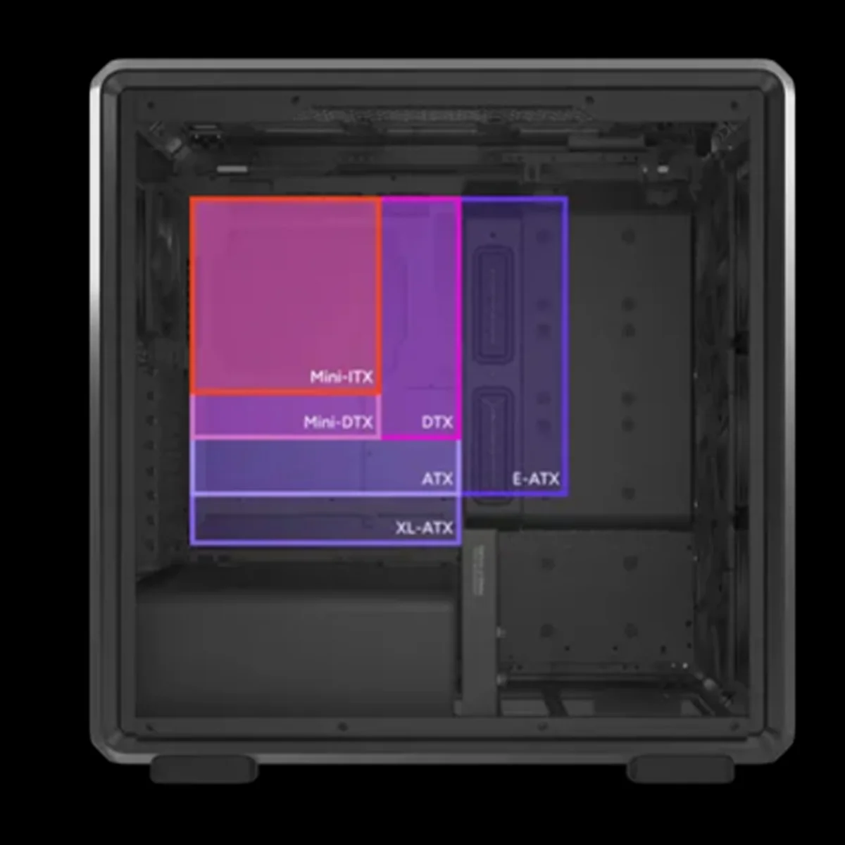 Cooler Master MasterFrame 600 Mesh ATX Mid-Tower PC Case (Black, Silver) - Image 6