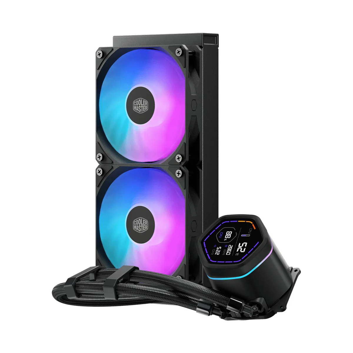 Cooler Master MasterLiquid Core Nex Digital 240 ARGB CPU Liquid Cooler (Black) (MLX-D24M-A18PA-RD) - Image 3