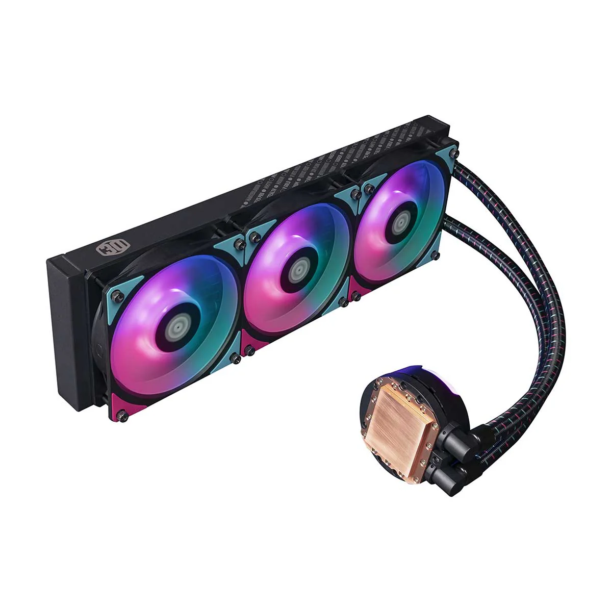 Cooler Master Masterliquid PL360 Flux 30TH Anniversary Edition Close-Loop AIO CPU Liquid Cooler (Black) - Image 2