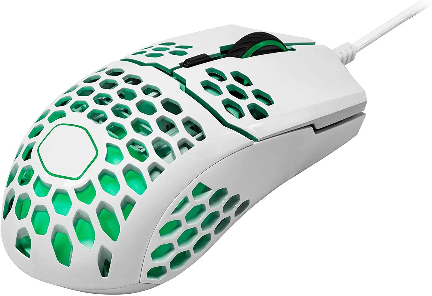 Cooler Master MM711 Gaming Mouse With Lightweight Honeycomb Shell, Ultraweave Cable & RGB Accents (Glossy White) - Image 3
