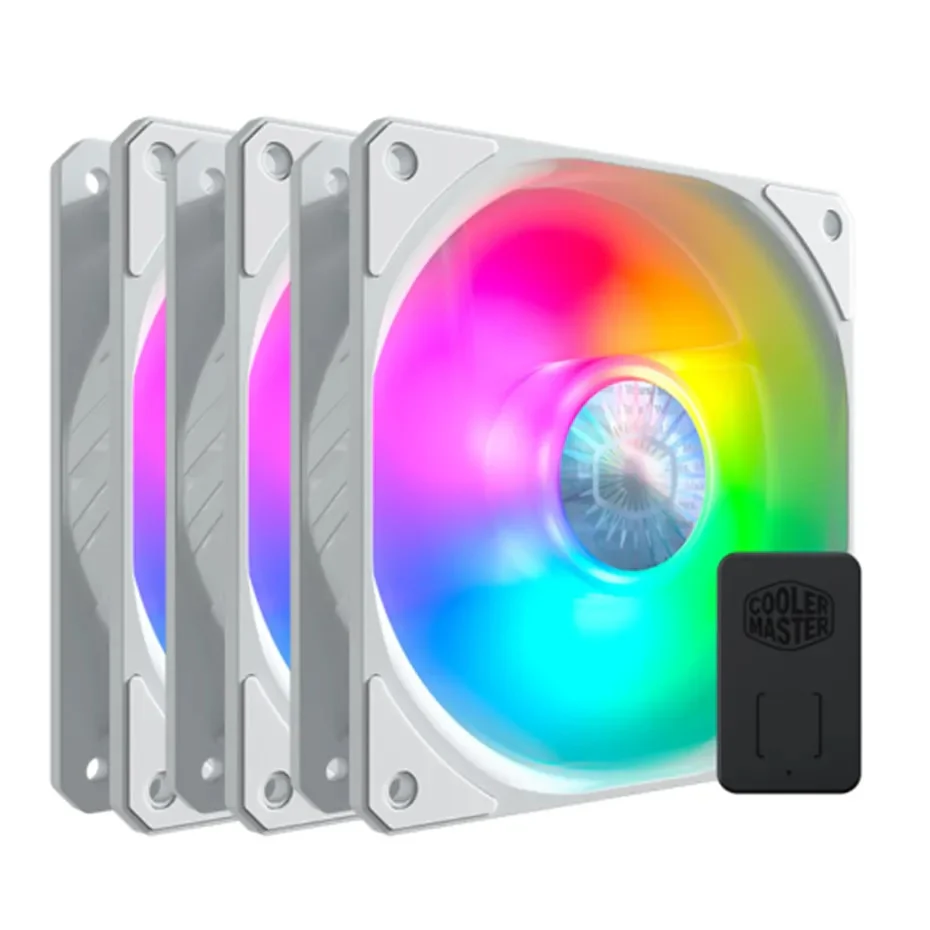 Cooler Master Sickleflow 120 ARGB 3-IN-1 Cooling Fan With New Silent Driver IC (White Edition)
