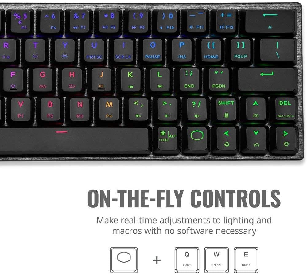 Cooler Master SK622 Wireless 60% Mechanical Keyboard Space Gray With Low Profile Switches (Red RGB Linear) - Image 7