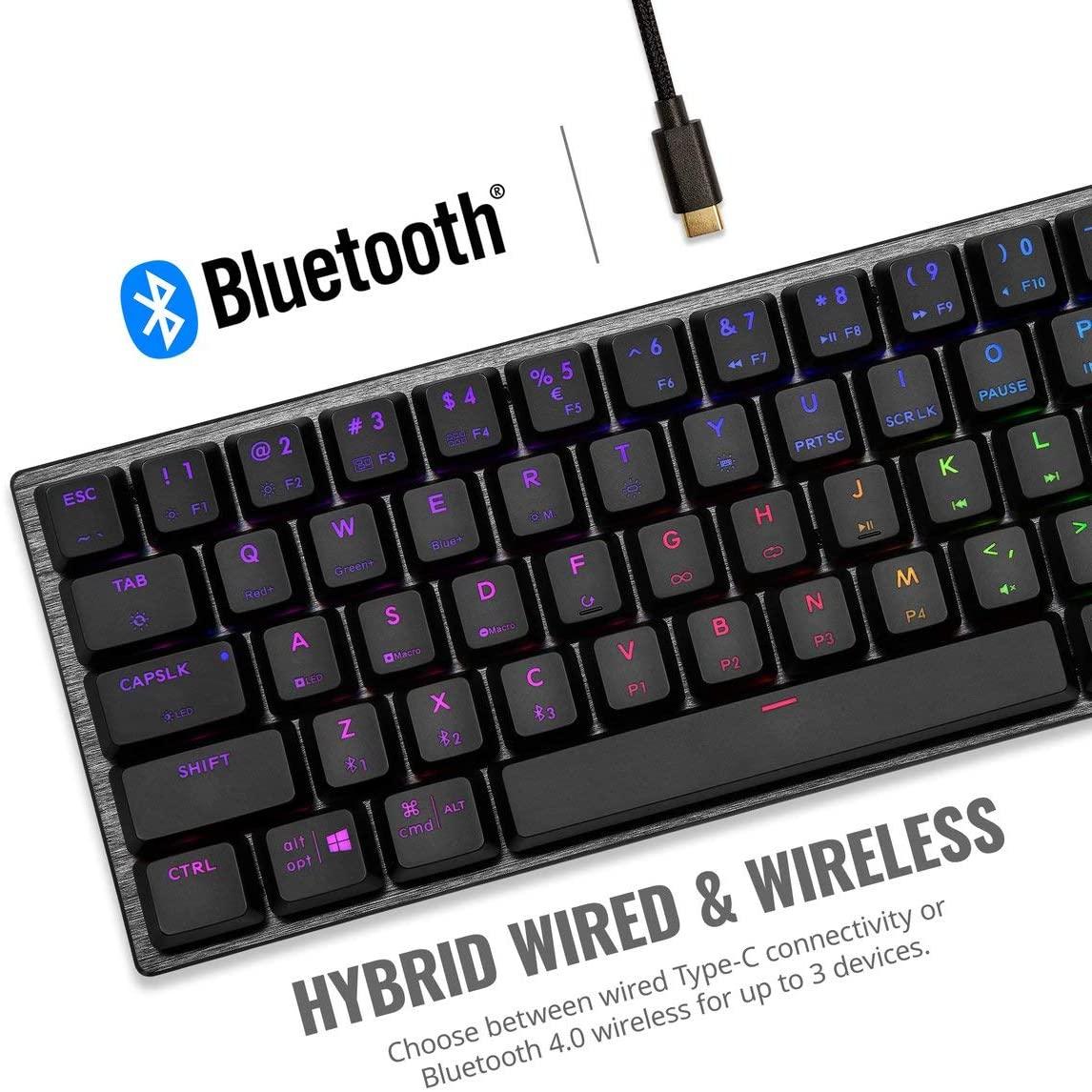 Cooler Master SK622 Wireless 60% Mechanical Keyboard Space Gray With Low Profile Switches (Red RGB Linear) - Image 9